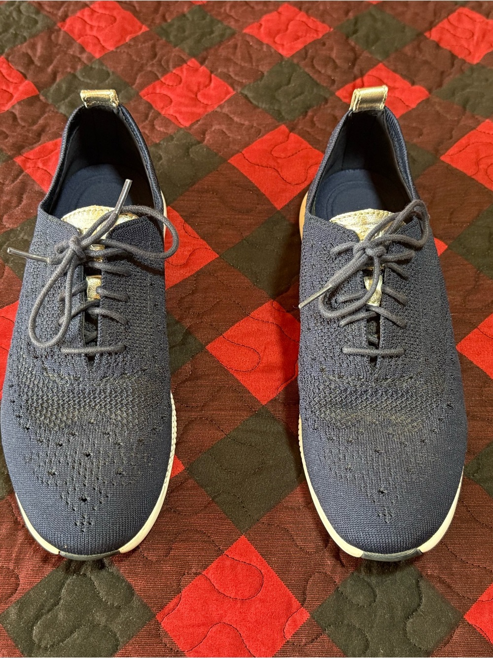 Cole Haan 2 Zerogrand Stitchlite Wingtip Oxfords Blue Women’s Size 9